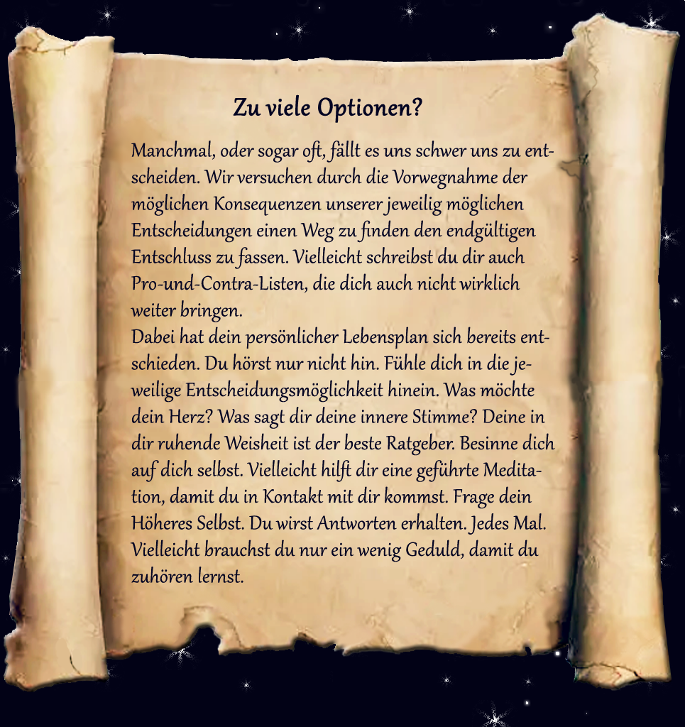 Pergamentrolle mit dem achtundzwanzigsten SeelenTürSchlüssel